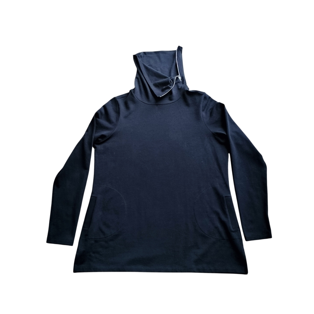 E.L.I. Pima Cowl Zip Long SolidCore Sleeve Tunic